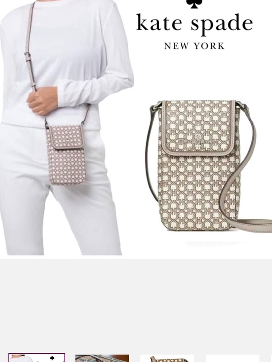 kate spade Accessories - kate spade Ny North /South Spade Link Crossbody Phone Bag Cream /tan